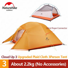 1 2 3 Persons Camping Tent Outdoor 20D Silicone