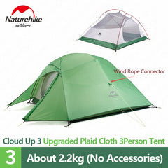 1 2 3 Persons Camping Tent Outdoor 20D Silicone