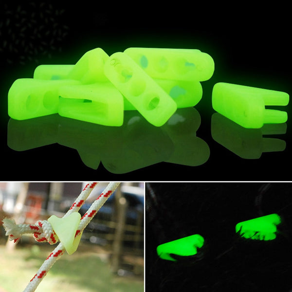 10pcs Reminder Luminous Rope Triangle Plastic Anti-Tip Practical Alert Camping Outdoor Tent