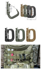 2/pcs Molle Tactical Backpack Shackle Carabiner