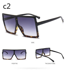 Sunglasses Women Brand Designer Big Frame Square Sunglasses