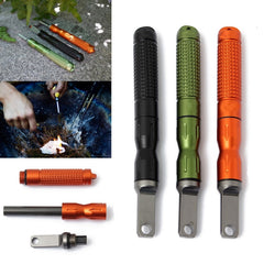 Gear CNC Alloy Fire Starter Waterproof Magnesium Flint Stone