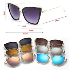 Alloy Cat Eye Sunglasses Women  Gradient Lens Sun Glasses