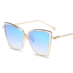 Alloy Cat Eye Sunglasses Women  Gradient Lens Sun Glasses