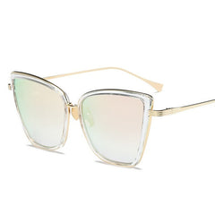 Alloy Cat Eye Sunglasses Women  Gradient Lens Sun Glasses