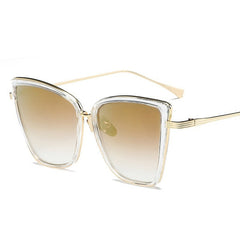 Alloy Cat Eye Sunglasses Women  Gradient Lens Sun Glasses