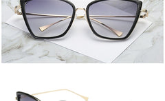 Alloy Cat Eye Sunglasses Women  Gradient Lens Sun Glasses