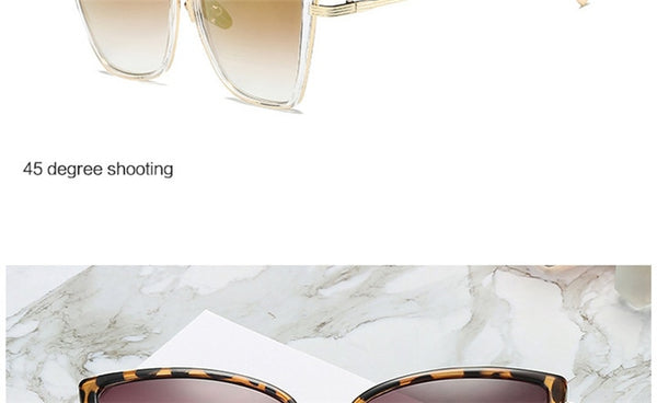 Alloy Cat Eye Sunglasses Women  Gradient Lens Sun Glasses