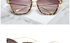 Alloy Cat Eye Sunglasses Women  Gradient Lens Sun Glasses