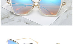 Alloy Cat Eye Sunglasses Women  Gradient Lens Sun Glasses