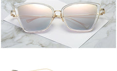 Alloy Cat Eye Sunglasses Women  Gradient Lens Sun Glasses