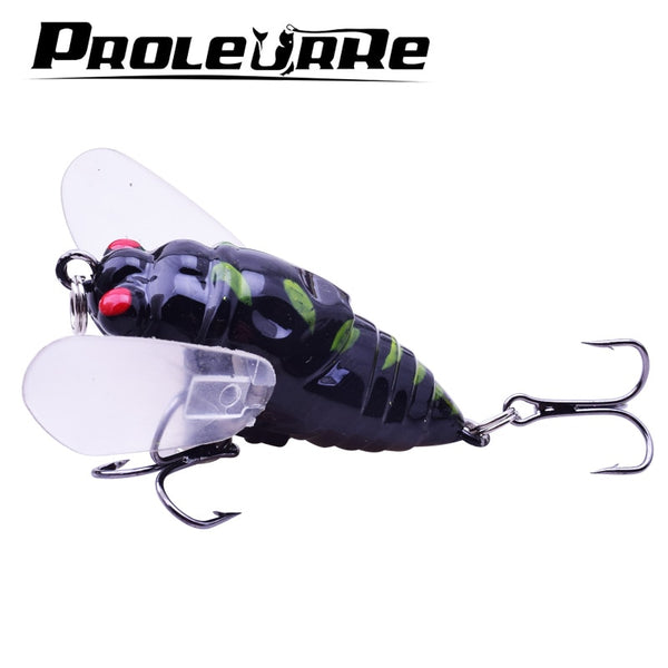 1PCS Cicada 5.8g 4.5cm Perch Insect Lure Bait Fishing Lure Treble