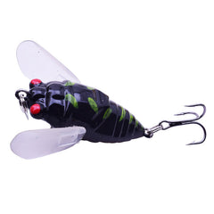 1PCS Cicada 5.8g 4.5cm Perch Insect Lure Bait Fishing Lure Treble