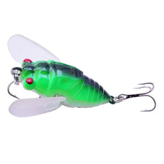 1PCS Cicada 5.8g 4.5cm Perch Insect Lure Bait Fishing Lure Treble