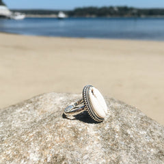 Tocona Bohemian Antique Silver Shell Ring