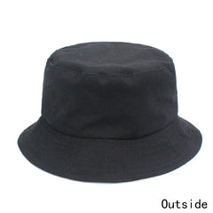 Solid Colors Black White Bucket Hats Women Men Outdoor