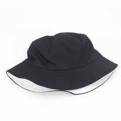 Solid Colors Black White Bucket Hats Women Men Outdoor