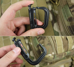 2/pcs Molle Tactical Backpack Shackle Carabiner