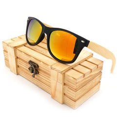 BOBO BIRD Black Square Women Men Sunglasses