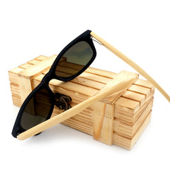 BOBO BIRD Black Square Women Men Sunglasses